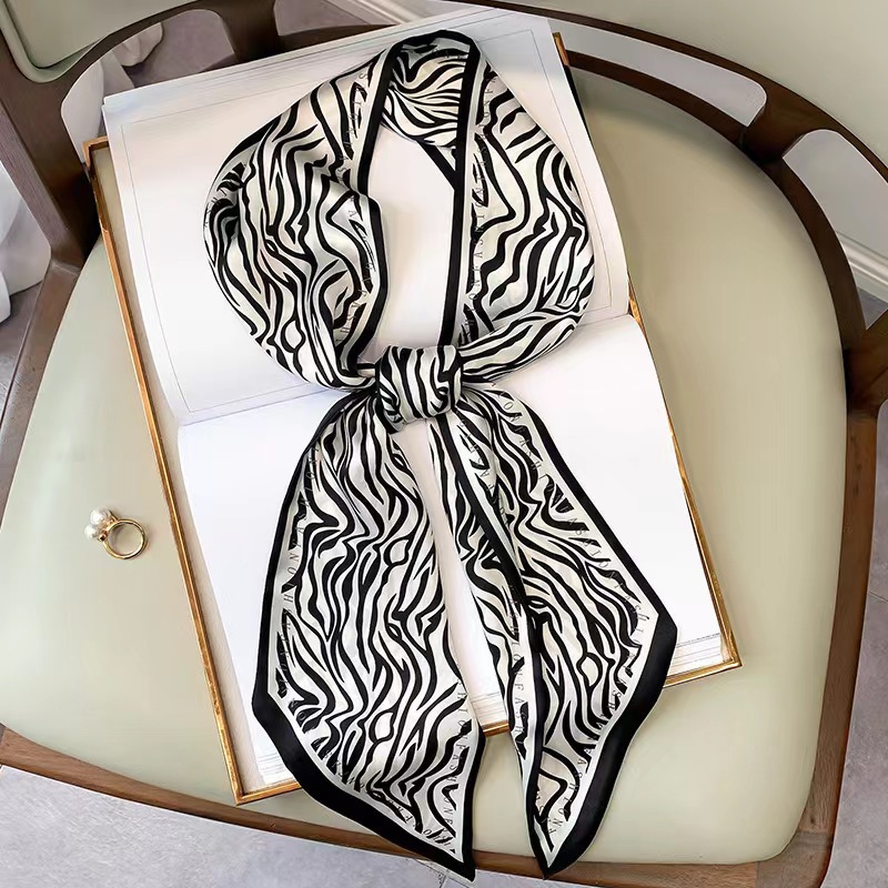 Luxury Lifestyle Store - Luxury Zebra Print Silk Square Scarf