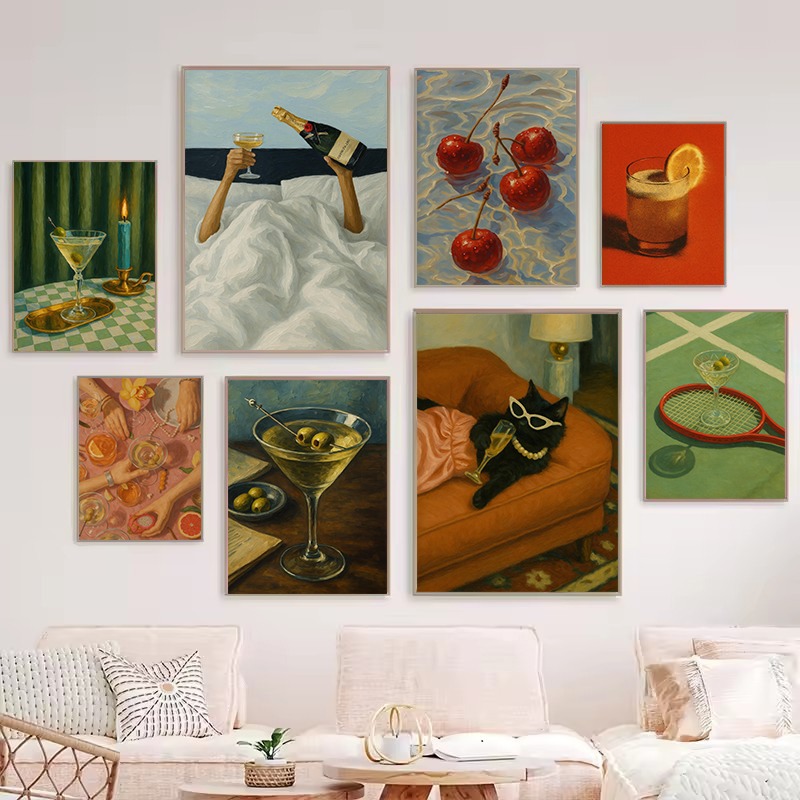 Luxury Lifestyle Aesthetics - 1pc Frameless Vintage Black Cat Luxury