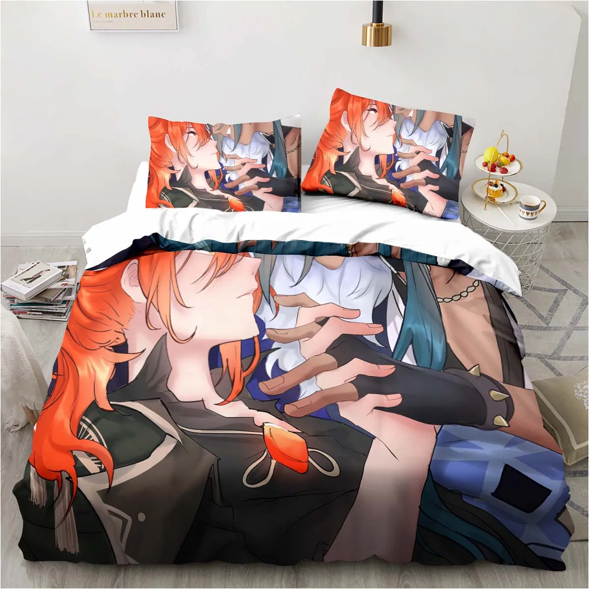 Cartoon Anime Genshin Impact G - Linen Duvet Cover ulasan dan harga