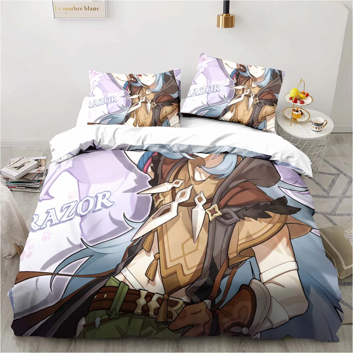 Cartoon Anime Genshin Impact G - Linen Duvet Cover ulasan dan harga