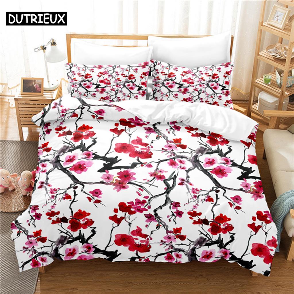 Floral Bedding Set Duvet Cover - Linen Duvet Cover ulasan dan harga