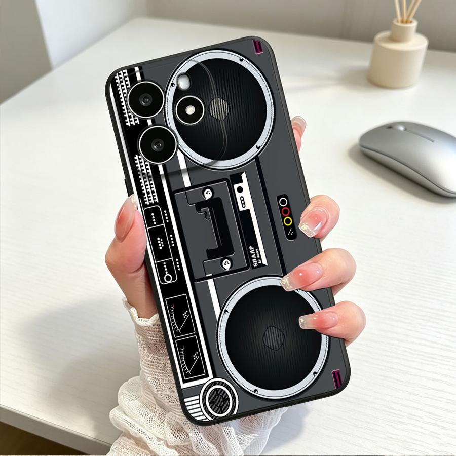 Boombox Flat Graphic Phone Cov - Xiaomi Redmi Note 14 ulasan dan harga