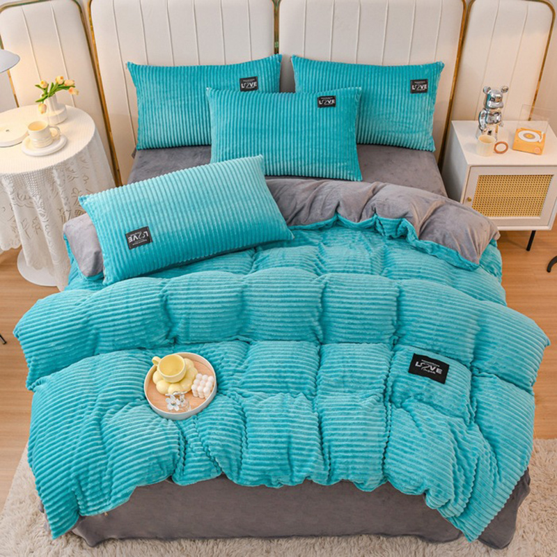 3pcs Duvet Cover Winter Warm B - Linen Duvet Cover ulasan dan harga
