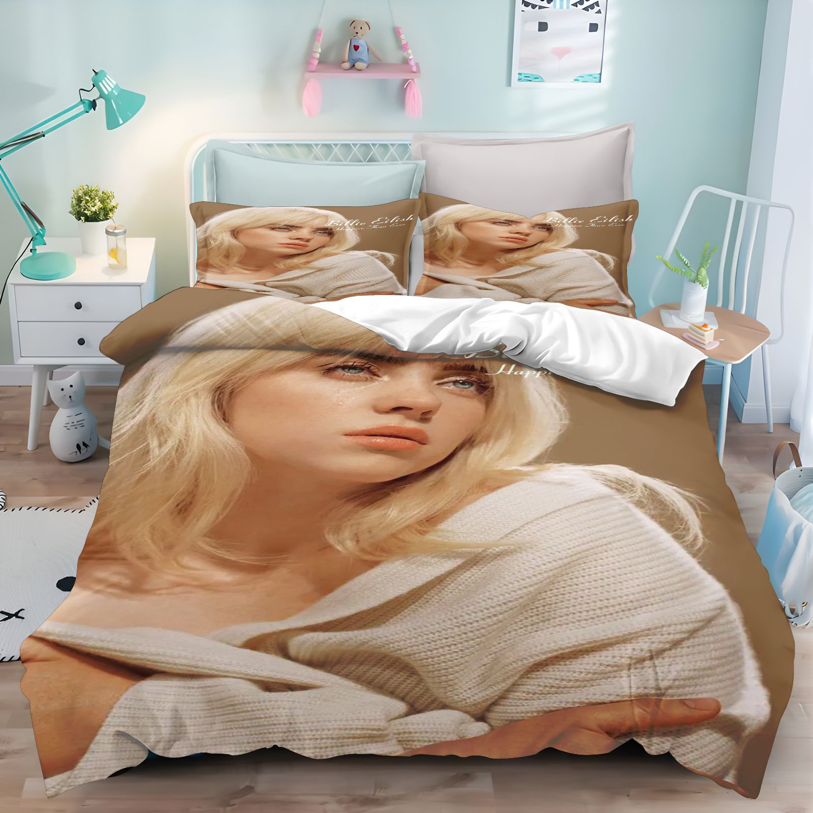 Billie Eilish Bedding Set 3D P - Linen Duvet Cover ulasan dan harga