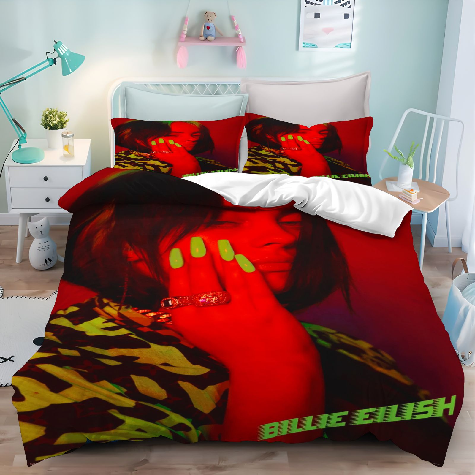 Billie Eilish Bedding Set 3D P - Linen Duvet Cover ulasan dan harga